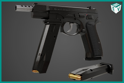 Pistol 09 Black URP HDRP Textures