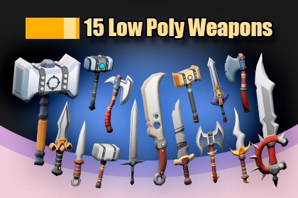 Low Poly Weapon Collection 3