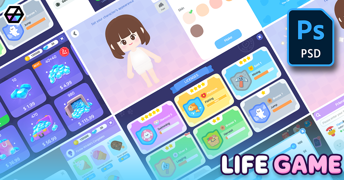GUI - Life Game(+PSD) | 2D GUI | Unity Asset Store