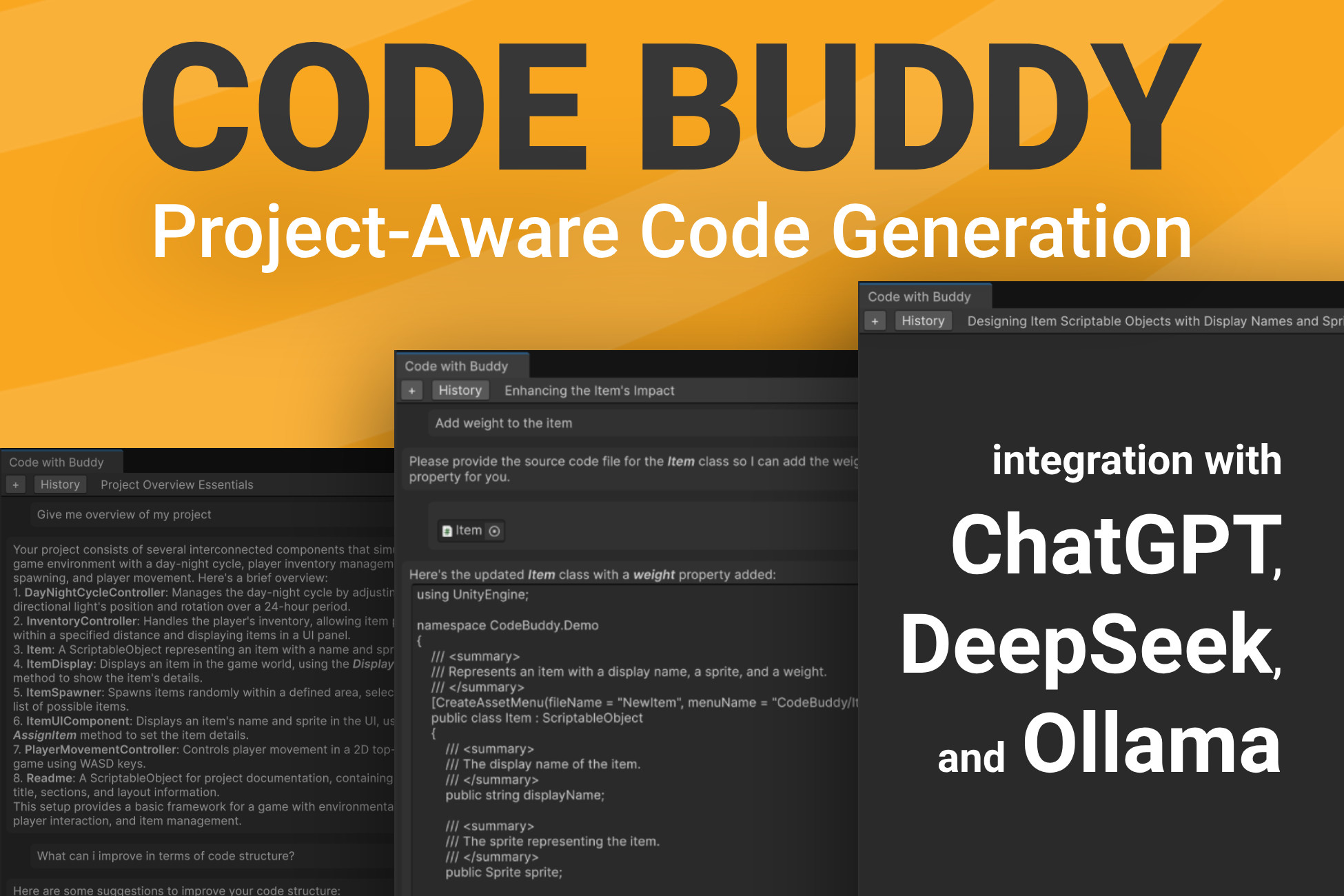 Code Buddy - project-aware code generation with ChatGPT, DeepSeek, and ...