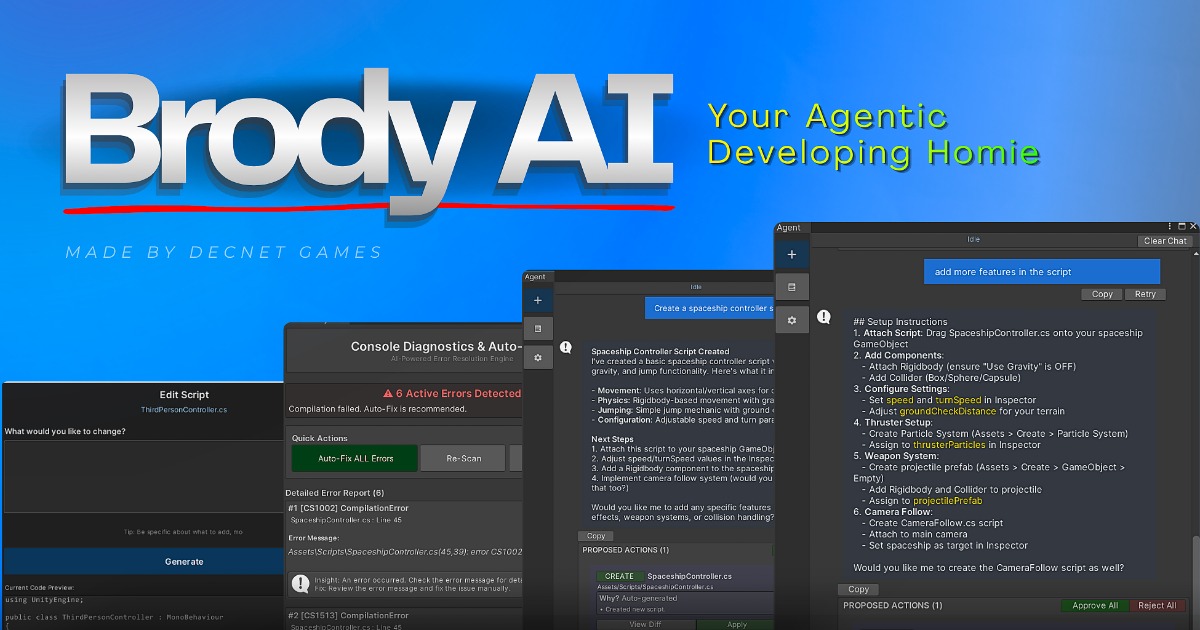 Brody AI — Your Agentic Developing Homie (v1.1) | Generative AI | Unity ...