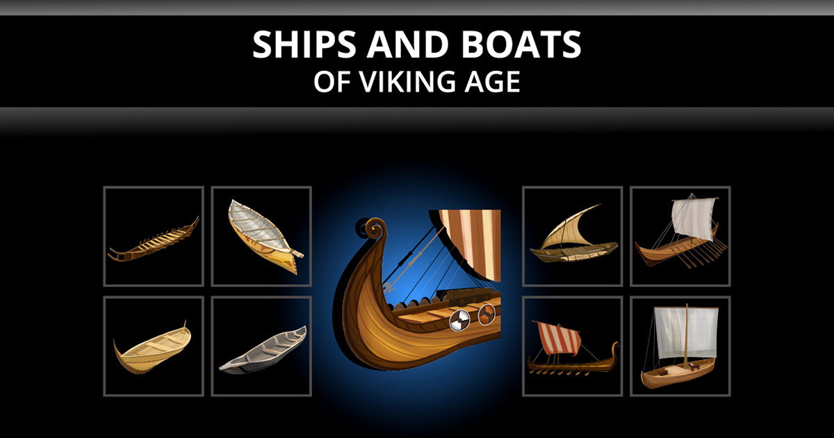Ships and boats of viking age | 2D Icons | Unity Asset Store
