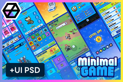 GUI Pro - Minimal Game Blue(+PSD)