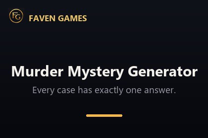 Murder Mystery Generator - Detective Cases, Clues & Suspects