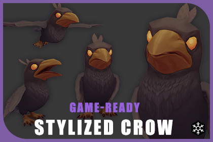 Animated Stylized Crow