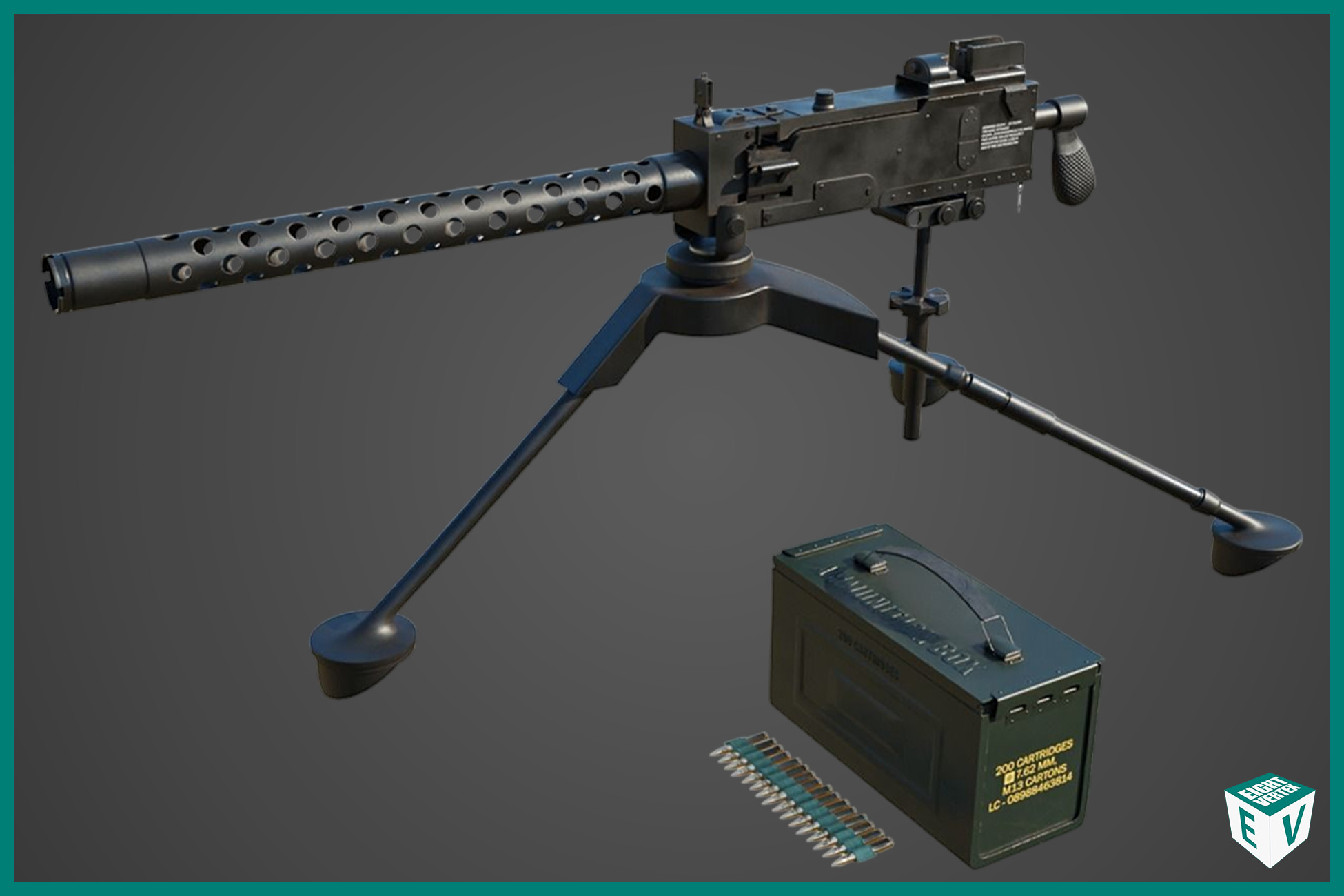 M1919 Browning Gun URP and HDRP Textures | 3D Guns | Unity Asset Store