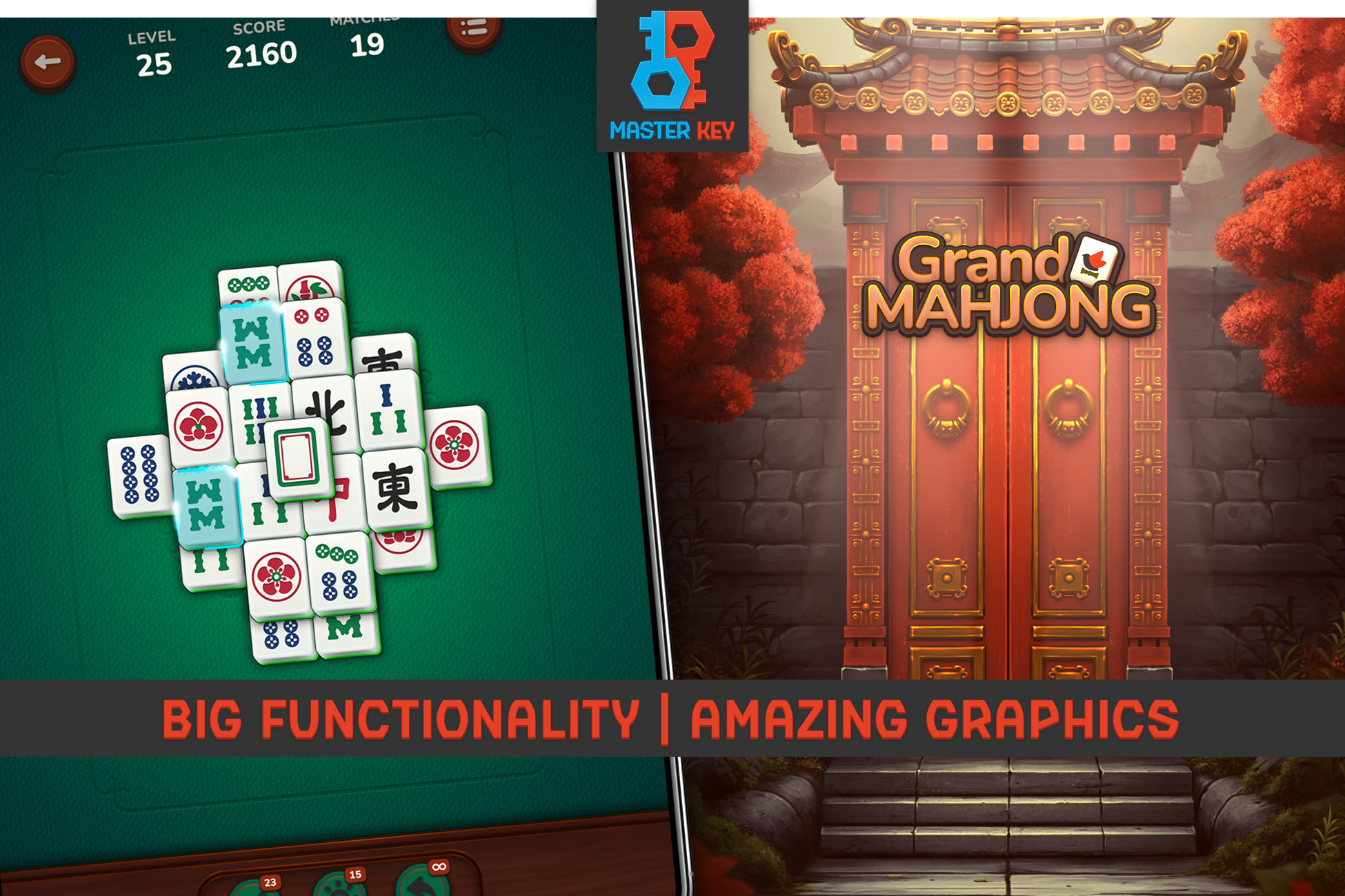 MK Mahjong Solitaire Kit • Tile Match Game Template