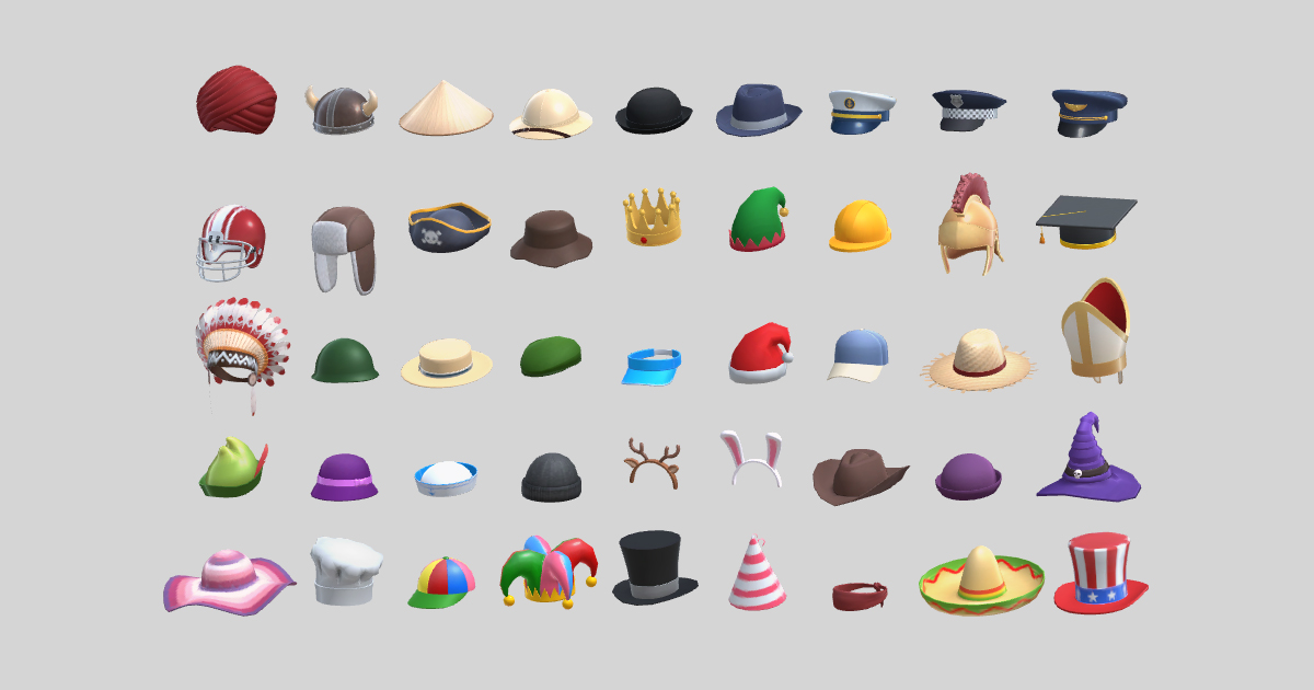 Cartoon Hats Pack Vol. 1 | 3D Clothing | Unity Asset Store