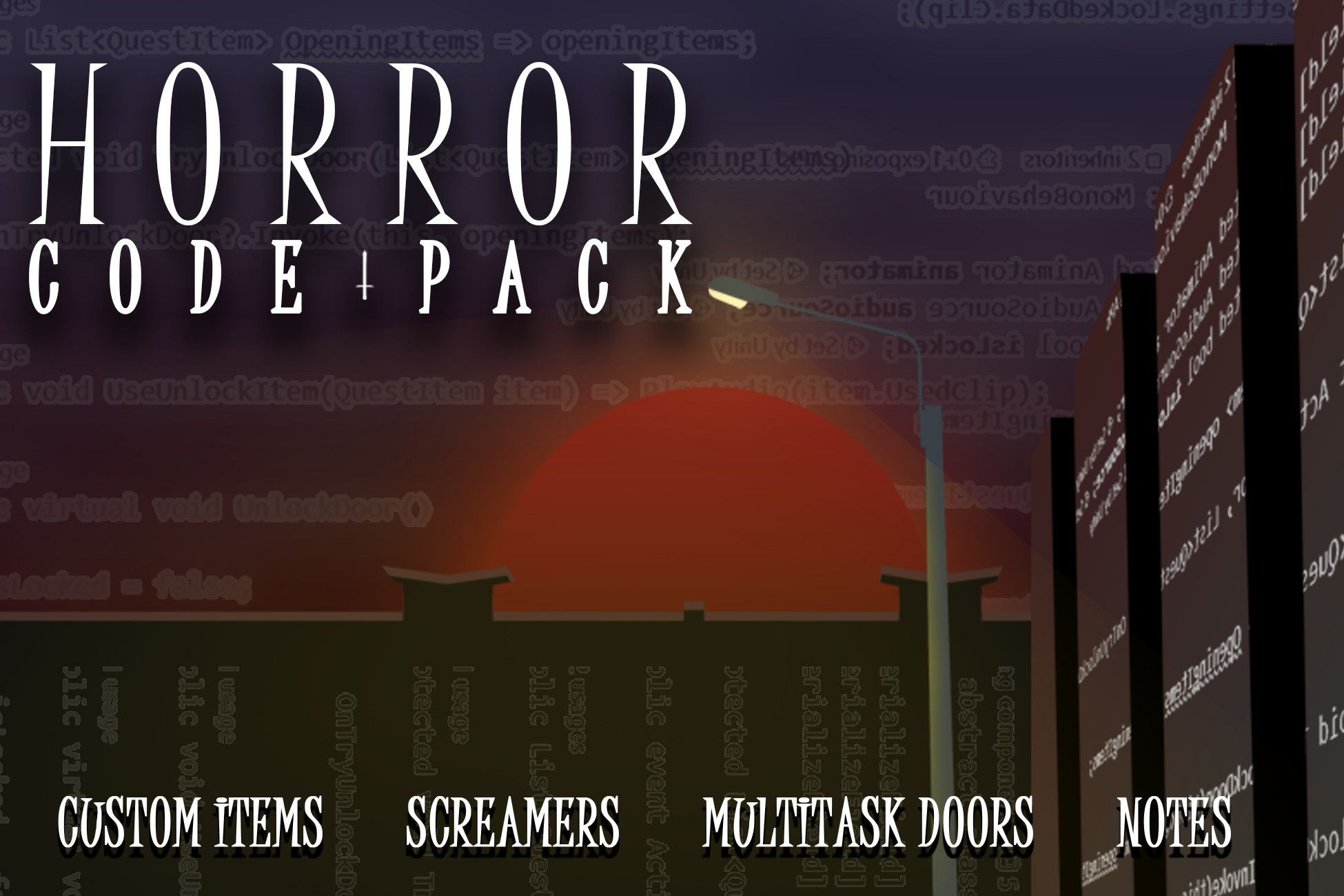 Horror Code Pack | Packs | Unity Asset Store