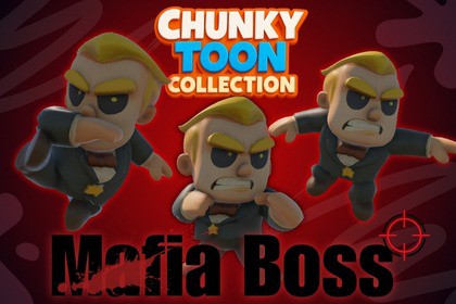 Chunky Toons 3D Model - Mafia Boss