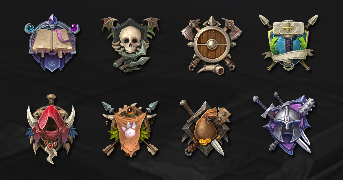 RPG Class Badges | 2D Icons | Unity Asset Store