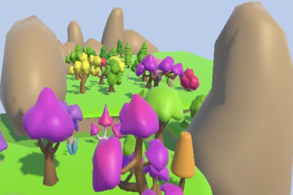 Low Poly Stylized Forest