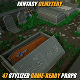 Stylized Cemetery Pack – Modular Fantasy Environment – Game Ready