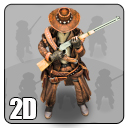 2D Cowboy with Winchester