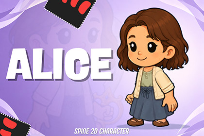 Alice 2D Animated Spine Character
