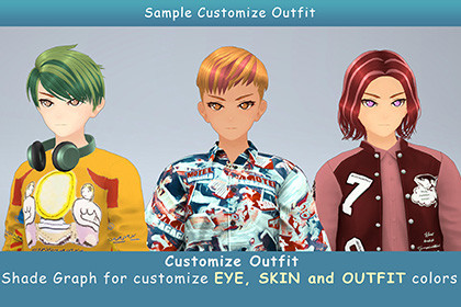 Anime Male Dancer - Pack 14 (3 outfits)