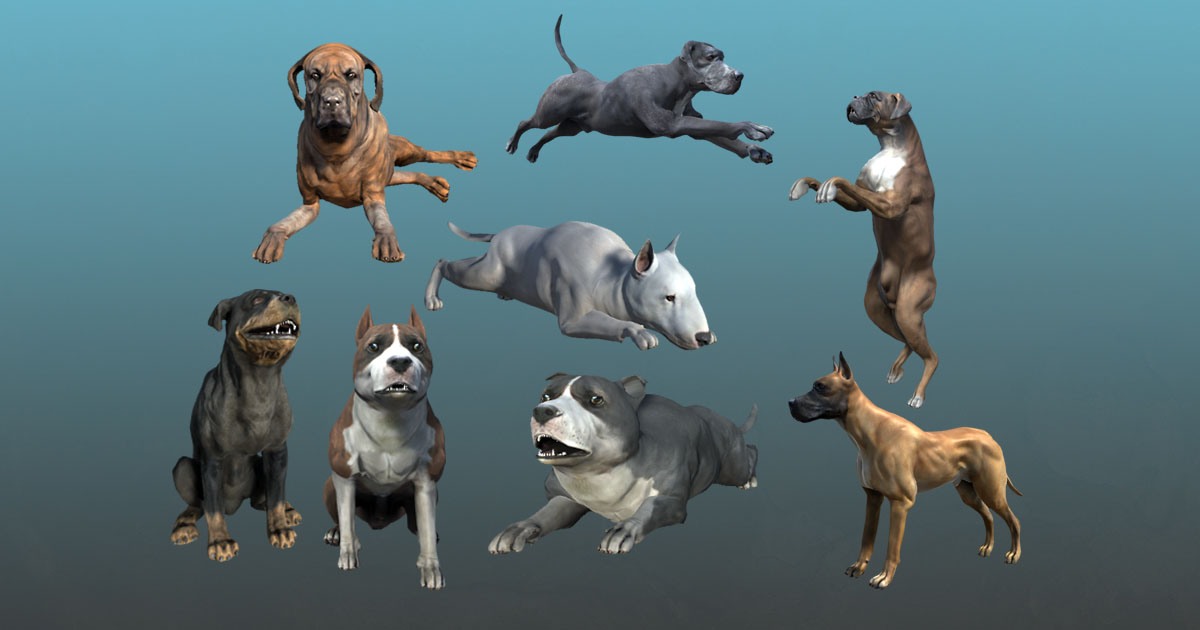 Dog Pack 2 3D 캐릭터 Unity Asset Store