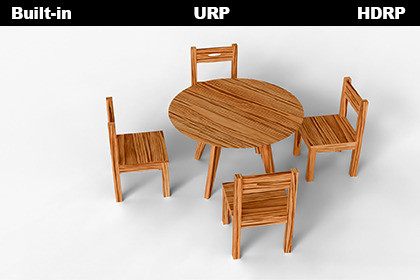 Game Ready Round Wooden Dining Table 4 Chair Pack 3d Model