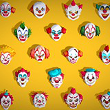 22 It Joker Horror Evil Masks Pack - Kids Evil Fantasy - Stylized Party Mask