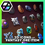 2D Icons - Fantasy Ore Item