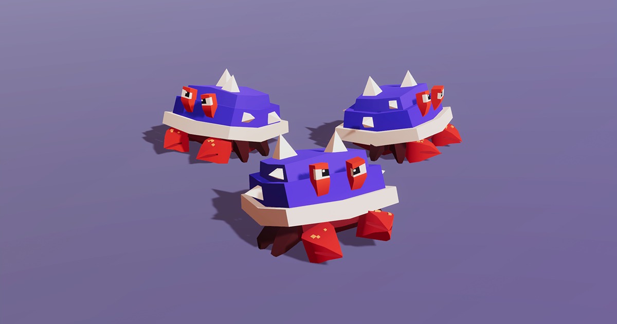 Spike Crab Toon Series | 3D Animals | Unity Asset Store
