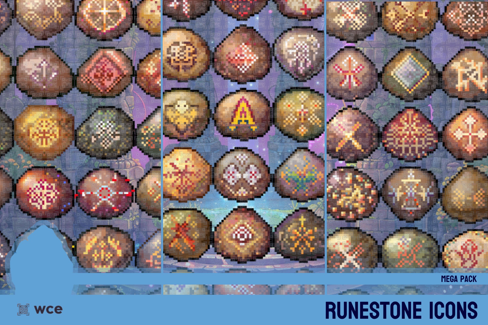 Runestone Icons - Mega Pack - 2D Pixel Magic and Spell Resources Bundle ...