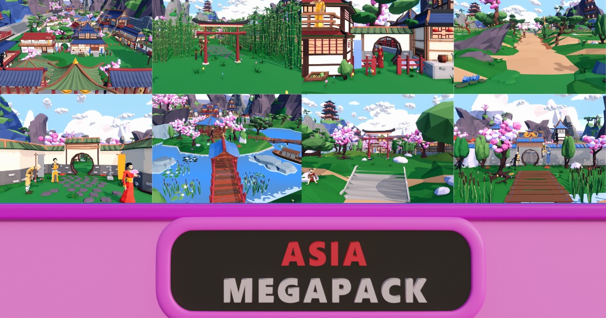 Asia Megapack - Low Poly Refreshed - URP | 3D Environments | Unity ...