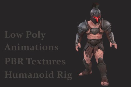 Stylized Iron Warrior - Humanoid Low Poly