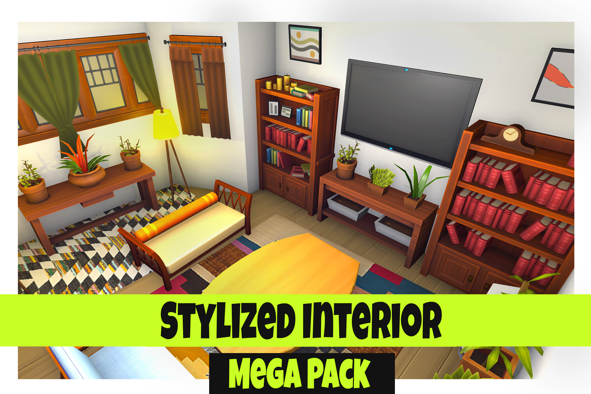 Stylized Interior Megapack | 3D Urban | Unity Asset Store