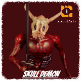 Skull Demon / Cyber Demon 3D Model (Rigged&Animated)