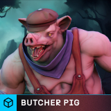 Stylized Modular Butcher Pig