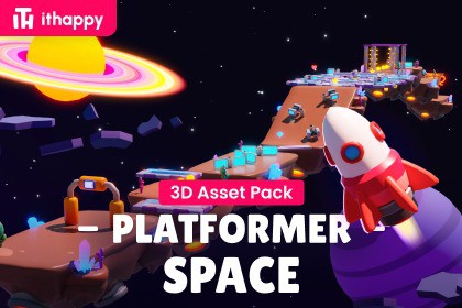 Platformer 11 Space - Low Poly 3D Models Pack