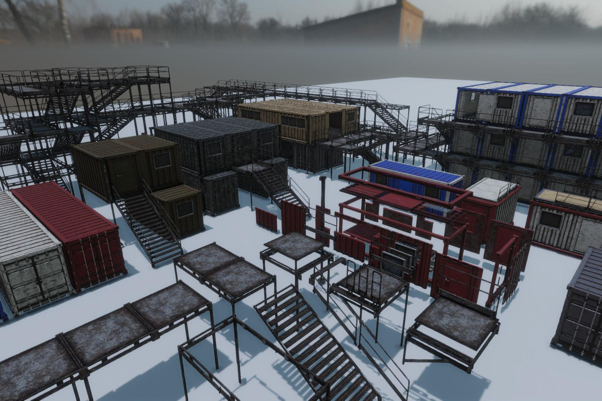 Containers & Stairs - Modular | 3D Industrial | Unity Asset Store