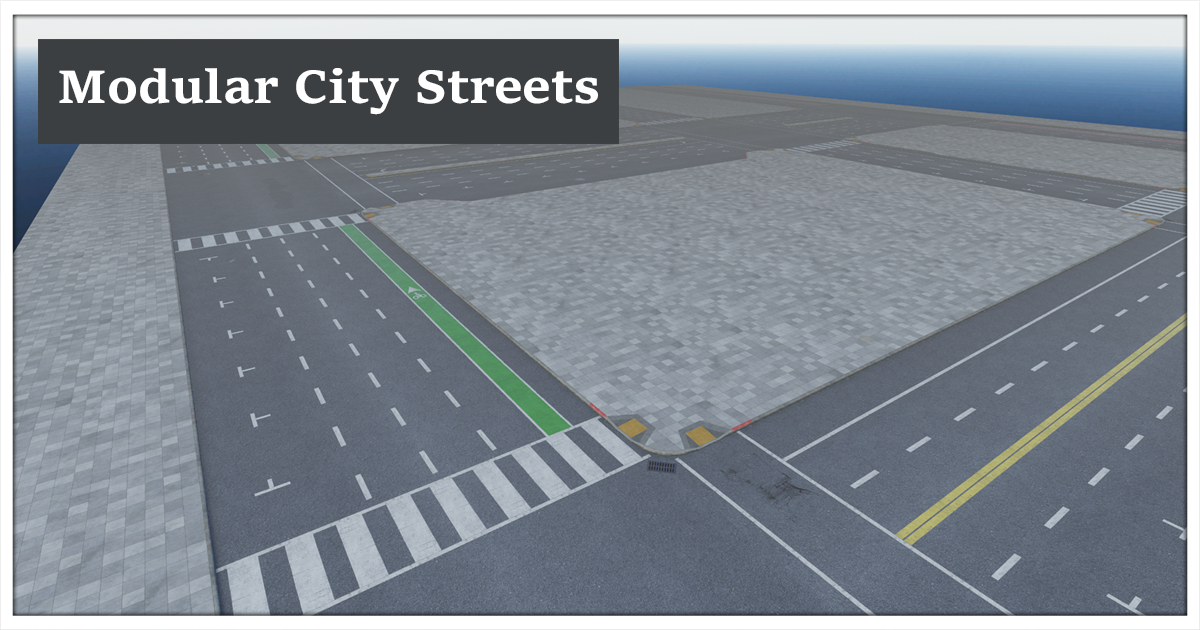 Modular City Streets - Optimized | 3D Urban | Unity Asset Store