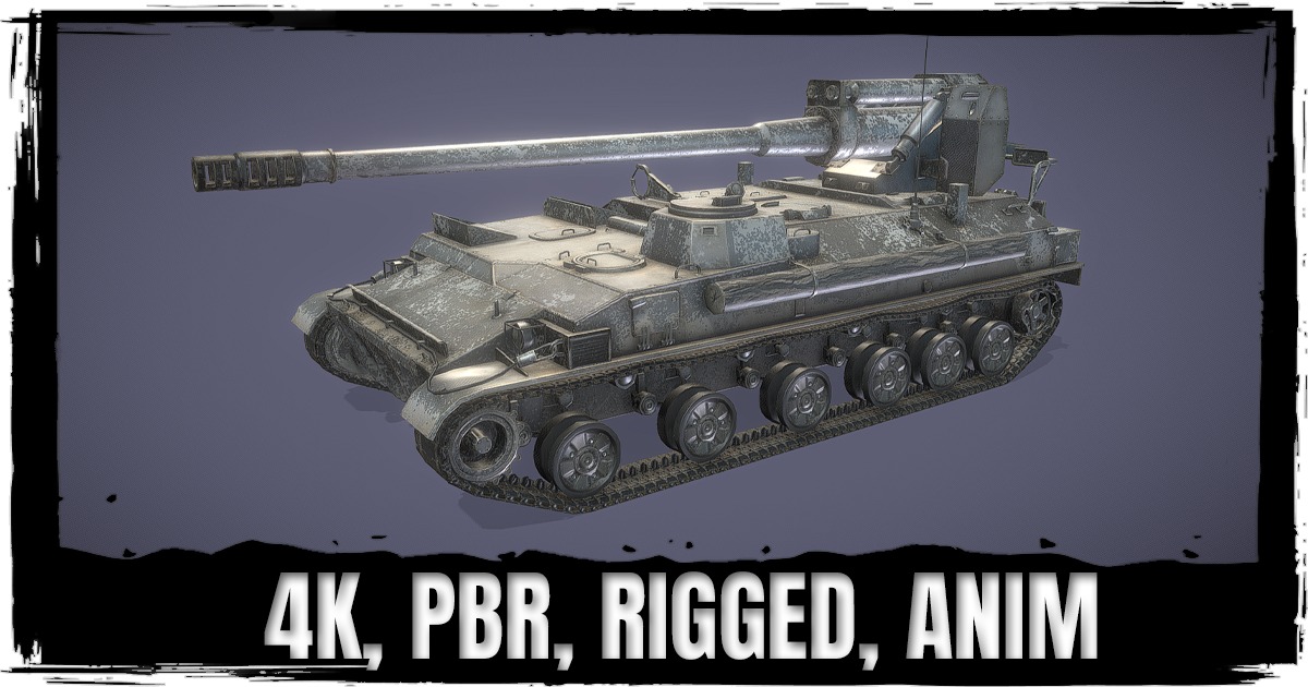 Giatsint 2S5 (Soviet Tank) | 3D Land | Unity Asset Store