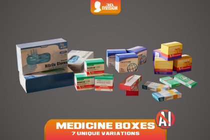 Medicines Boxes - PBR Game Ready