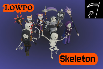 LOWPO: Low Poly Skeleton Pack – Stylized Fantasy RPG Characters