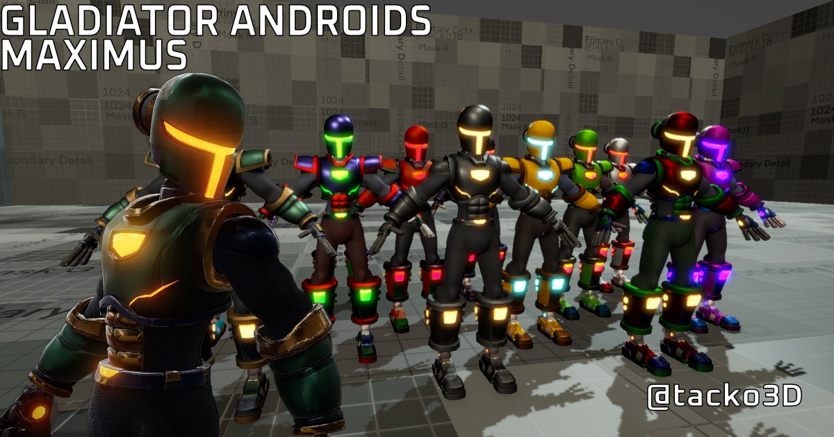 Customizable Android Soldier - Maximus - Gladiator Androids Pack | 3D ...