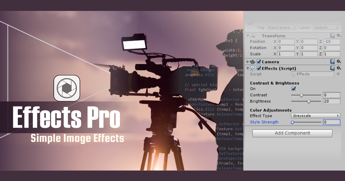 Camera Effects Pc Effects Pro: Simple Image Effects | Fullscreen & Camera Effects | Unity ...