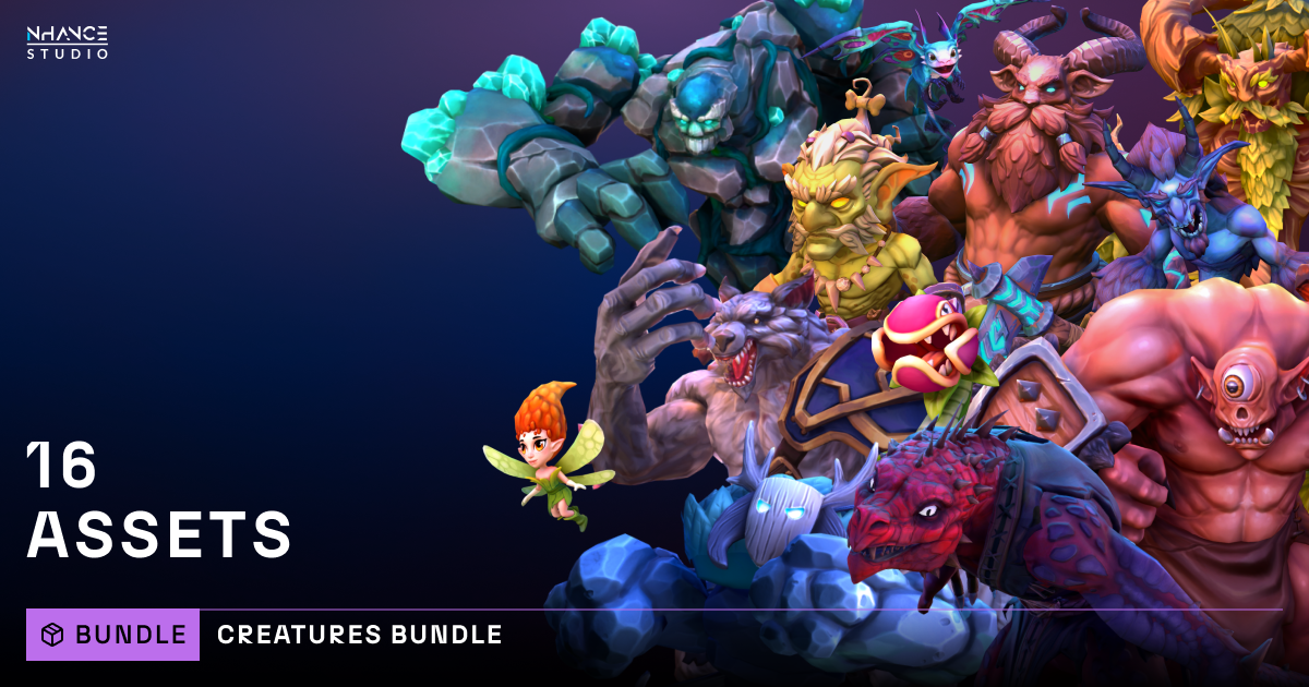 Unity Creatures Stylized Fantasy Creatures Bundle #2 | 3D Creatures | Unity Asset Store