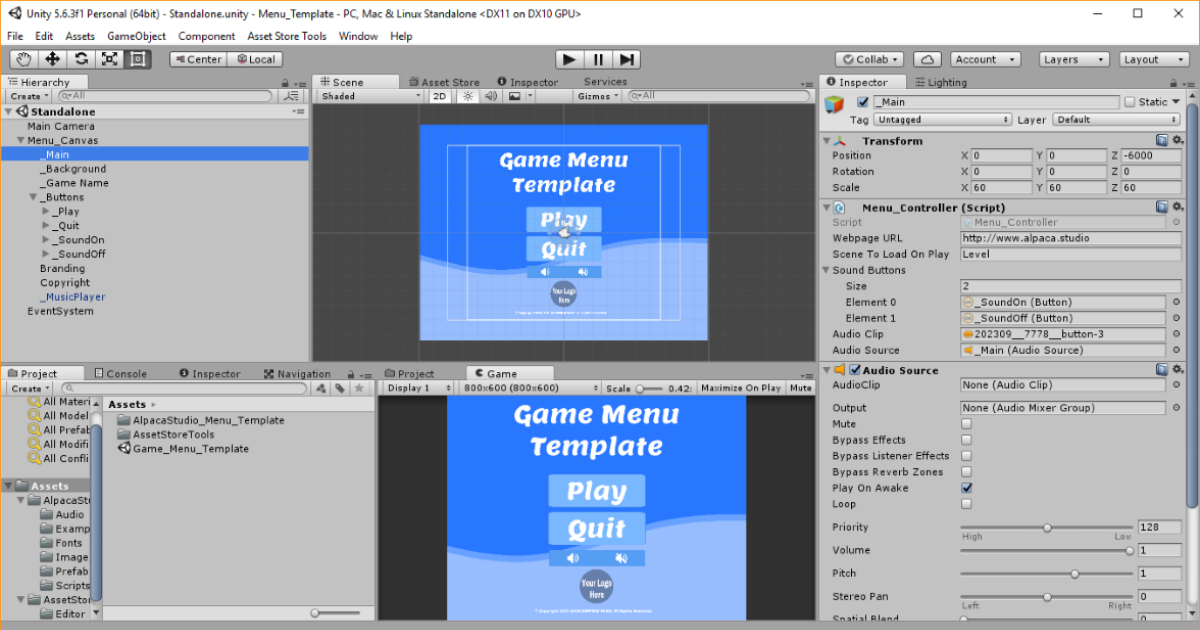 Game Menu Template | Systems | Unity Asset Store