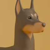 Animated Doberman Dog