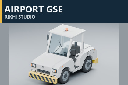 Airport Ground Support Equipment – 30 Vehicles & Props
