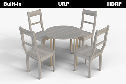 Wooden Cafe Table and 4 Chairs Set 3d Model