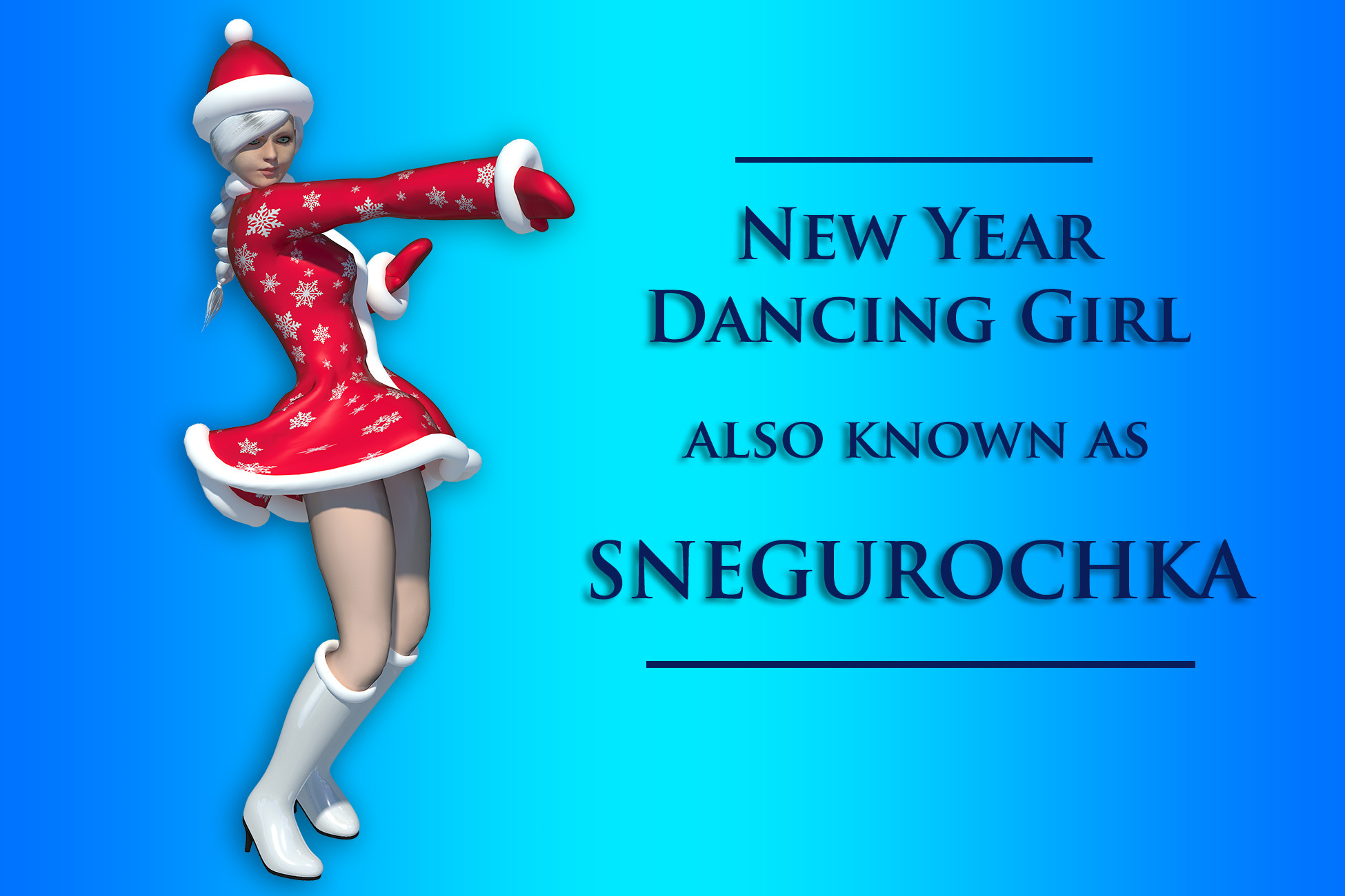 New Year Dancing Girl