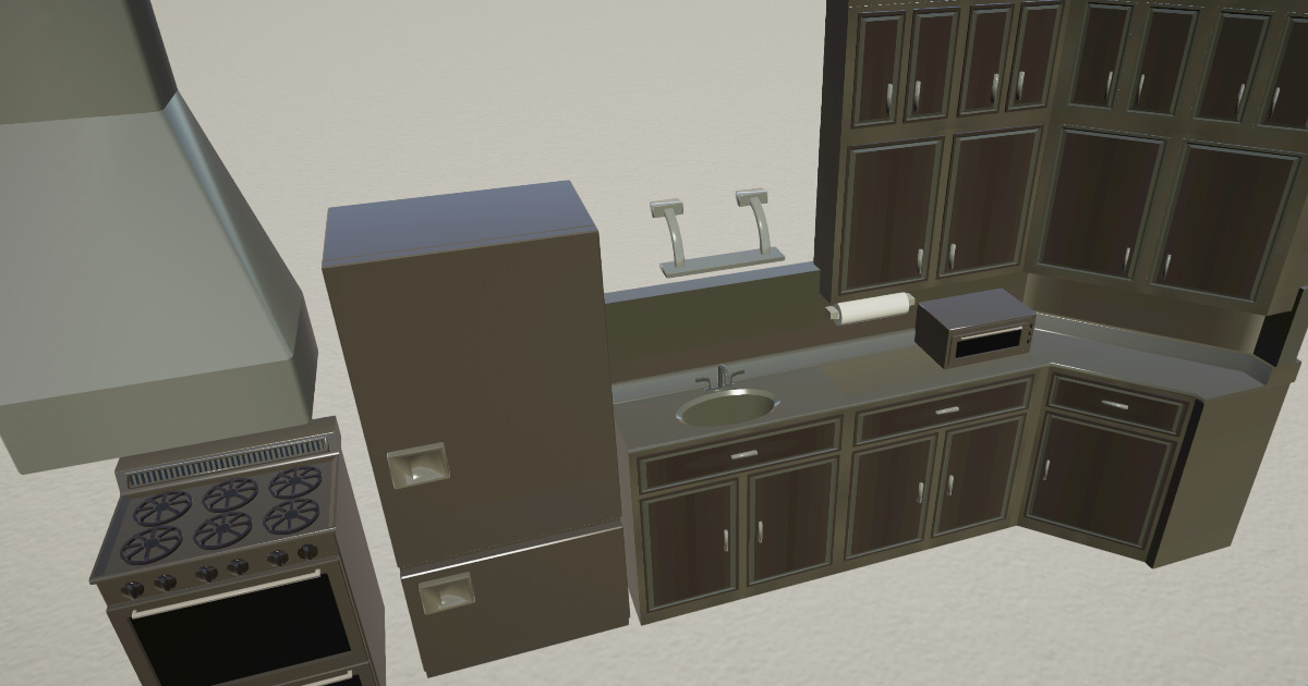 OWA Kitchens 01 | 3D Interior | Unity Asset Store