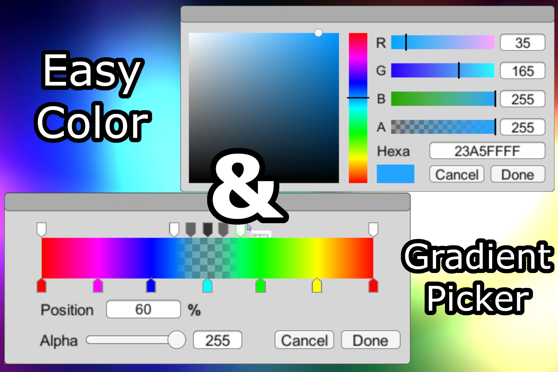 Easy Color & Gradient Picker | 2D GUI | Unity Asset Store