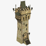 Old Castle Watch Tower 01 URP HDRP Textures