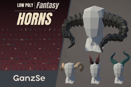 GanzSe Horns - Fantasy Low Poly Pack