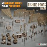Medieval Fishing Props – Tools & Traps Pack Vol. 1